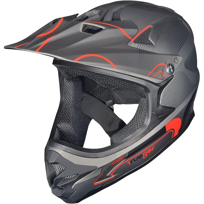 Шолом RXD-9001 для даунхіллу, BMX, MTB, ендуро, фрірайду, матовий чорний, розмір XS (53-54 см)