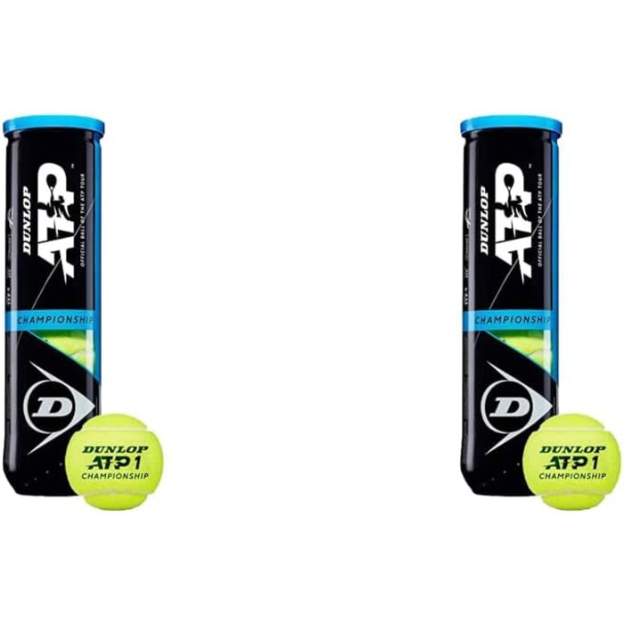 Тенісні м'ячі Dunlop ATP Championship для всіх покриттів, 4 шт