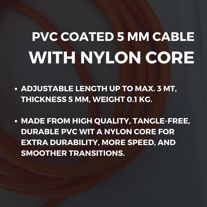 Стрибкове канат для боксерів: професійний спортивний канат Elevate Rope - регульований канат для швидкості - для боксерів та інших видів спорту - для занять в приміщенні та на вулиці - фітнес-канат (Помаранчевий/Чорний)