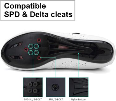 Велосипедні шкарпетки для чоловіків: MTB, шосе, крос-кантрі, кросівки, дихаючі, для занять спортом у приміщенні та на відкритому повітрі. Сумісні з SPD/SPD-SL. Колір: зелений (46 EU, білий).