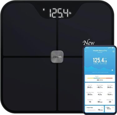 iHealth Nexus PRO: Розумна вага для тіла з визначенням 12 параметрів (вага, жир, м'язи тощо)