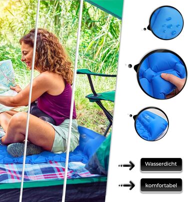 Каремат туристичний самонадувний Outdoor Ultraleicht: легкий, компактний, з ергономічною структурою, водостійкий для кемпінгу