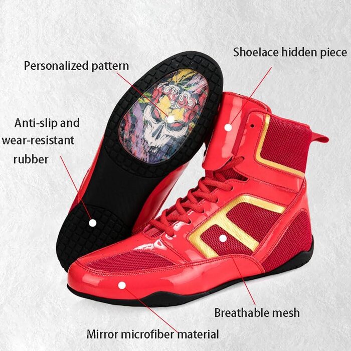 Жовті боксерські рукавички для фітнесу для чоловіків та жінок, антиковзка гумова підошва, легкі, дихаючі, розмір 37 EU