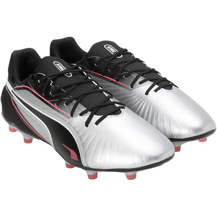 Футбольні бутси PUMA King Match FG/AG, 43 EU, Puma Silver/Black/White