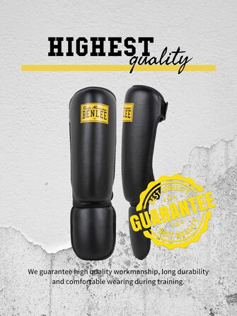 Захисники гомілок BENLEE Guardian з екошкіри, чорні (один)