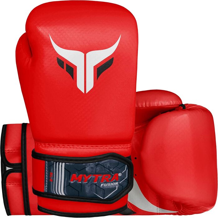 Дитячі боксерські рукавички Mytra Fusion 8 унцій для спарингу, тренувань ММА та кікбоксингу, червоні