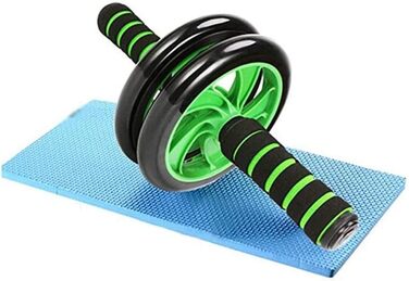 Колесо для пресу Ab Wheel - тренажер для фітнесу та зміцнення м'язів пресу, неслизькі ручки, для дому та спортзалу (зелений)