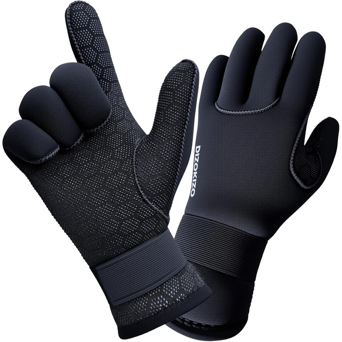 PAWHITS Неопренові рукавички 3 мм для плавання, дайвінгу, каякінгу та серфінгу - чоловічі та жіночі, з антиковзким покриттям (з регульованими ремінцями, розмір L)