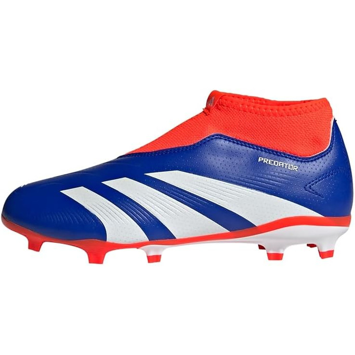 Дитячі футбольні бутси adidas Predator League без шнурівків, розмір 29 EU, колір Lucid Blue/Cloud White/Solar Red