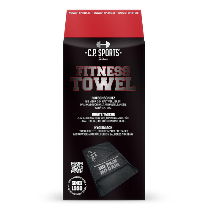 Рушник для фітнесу C.P. Sports: мікрофібра, фіксація, кишеня на блискавці, для тренувань, м'який, великий, 5 кольорів (темно-сірий)