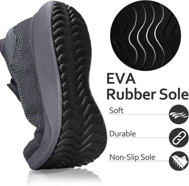 Чоловічі кросівки для занять спортом та бігу. Легкі, дихаючі, модель Slip-on. Колір: темно-сірий, розмір: 40 EU