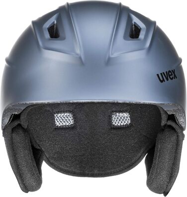 Легкий гірськолижний шолом uvex fierce для жінок і чоловіків, індивідуальне регулювання розміру, змінна підкладка, колір strato met matt, розмір 51-55 см