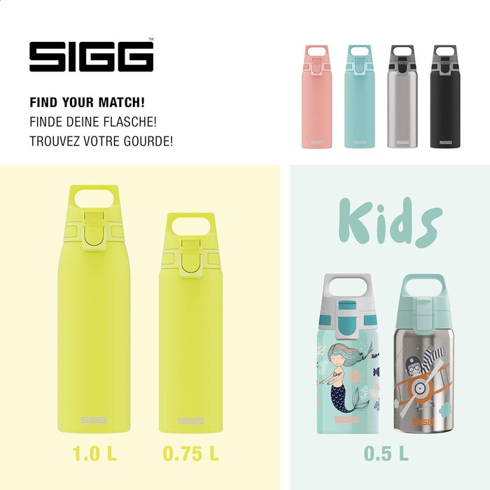 SIGG пляшка для напоїв з нержавіючої сталі 0,75 л Ultra Lemon, для газованих напоїв, герметична, легка, BPA Free
