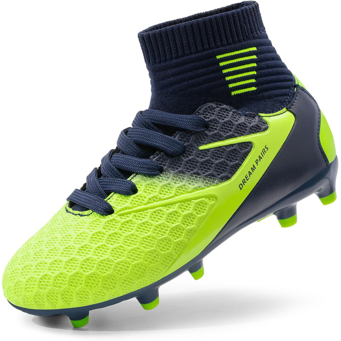ДREAM PAIRS Футбольні черевики для дітей, унісекс, розмір EUR 36, темно-синій/неоновий зелений