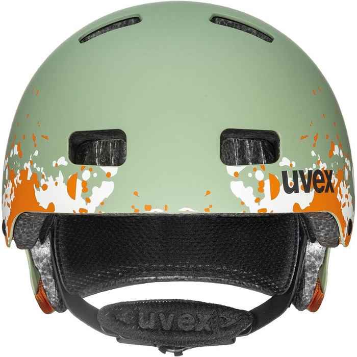 Дитячий велосипедний шолом uvex kid 3 cc, 51-55 см, мохово-зелений/пісочний матовий, міцний, з індивідуальним регулюванням і вентиляцією
