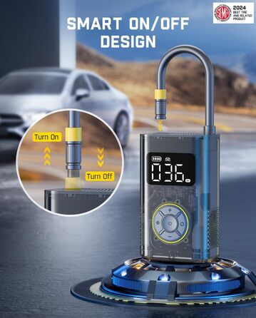 Електричний портативний компресор Fanttik X9 Pro 150 PSI з LED для авто, велосипедів, мотоциклів та м'ячів