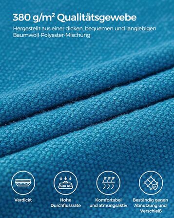 Гаммак SONGMICS 210x150 см, подвійний, 300 кг, для тераси, балкону, саду, кемпінгу, блакитний