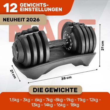 Регульовані гантелі набір | 12-40 кг | 15 положень | для дому | FIX LOCK