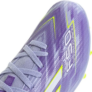 Дитячі футбольні бутси adidas F50 SPARKFUSION League W для штучного та твердого покриття, розмір 31.5 EU, фіолетовий, лимонний, пурпурний кольори