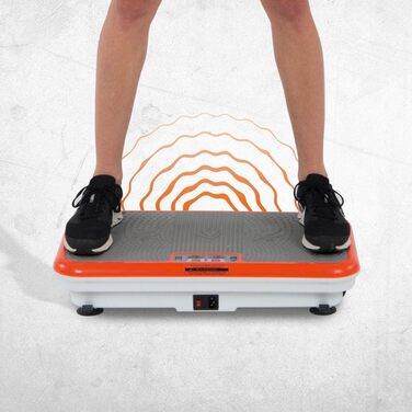 Вібраційна платформа Mediashop Vibro Shaper для фітнесу, м'язів і тренування всіх груп, осциляційна технологія, з фітнес-стрічками, помаранчева