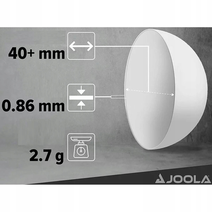 М’ячі для настільного тенісу JOOLA Pro 3 Star, білі, 12 шт.