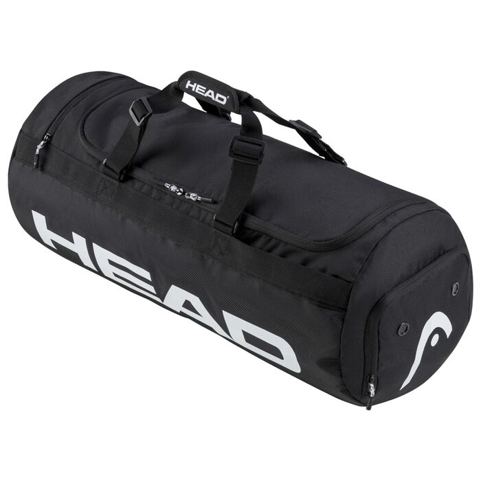 Спортивна сумка HEAD Tour Sport 50L чорно-біла для подорожей та тренувань
