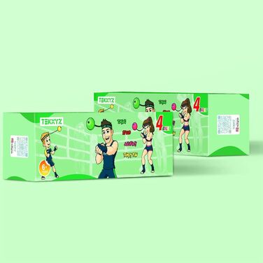 Набір м'ячів Box-Reflex TEKXYZ: 4 кольори, для реакції, швидкості та координації