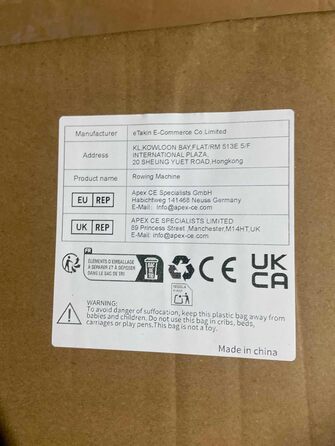 Гребний тренажер ONETWOFIT складаний для дому Pro, 16 рівнів навантаження, кросстренажер до 160 кг, сумісний з додатком, чорний