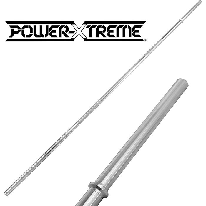 Олімпійський гриф POWER-XTREME 30 мм, 167-200 см, хромований, для штанги, професійний