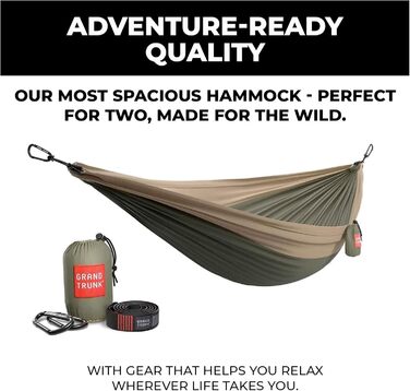 Гамак Grand Trunk Doppel-Fallschirm Nylon синьо-блакитний подвійний для відпочинку