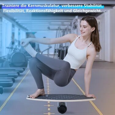 Балансборд Flycoop для дорослих з роликом, м'ячем та килимком - балансування та розвиток координації