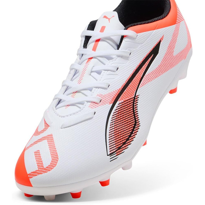 Кросівки футбольні PUMA Ultra 5 Play Mg з підсвічуванням, 41 EU, білий/чорний/червоний