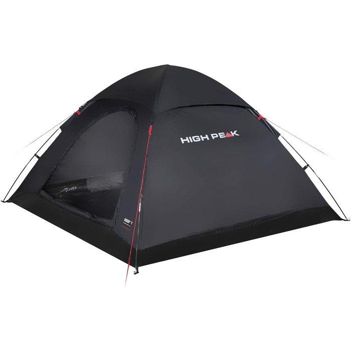 Купол-намет High Peak Monodome XL: намет для кемпінгу на 4 особи, іглу, фестивальний намет з підлогою, чорний