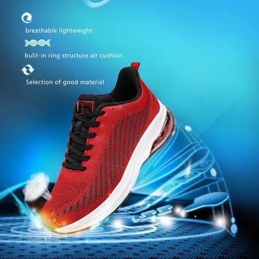 Спортивне взуття Frysen для чоловіків та жінок: кросівки для фітнесу, бігу, трекінгу. 4 кольори, розміри 36-47 EU. Зелено-білі (46 EU, червоно-білі)