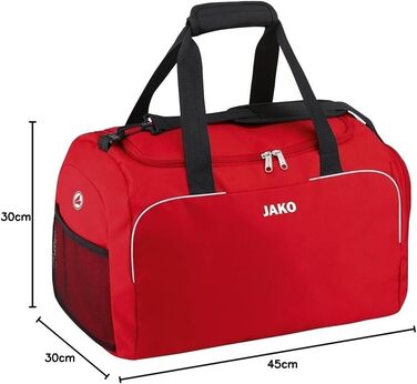 Дитяча спортивна сумка JAKO Classico 45x30x30 см, червона