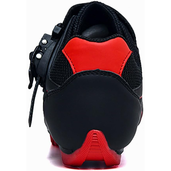 Велосипедні черевики для чоловіків та жінок MTB, шосейні, для маунтінбайку, кросівки, смугасті, дихаючі, outdoor, 45 EU, червоні