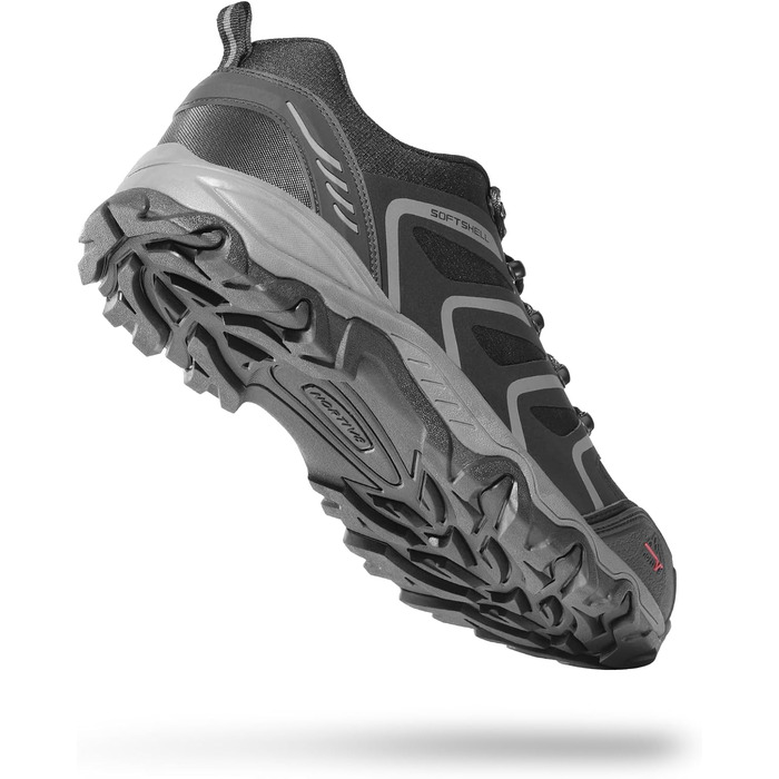 Чоловічі водонепроникні трекінгові черевики NORTIV 48 EU (широкі) - чорний, темно-сірий