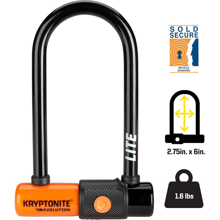 Замок велосипедний Kryptonite Evolution Mini-5, рівень захисту 7/10, з тримачем, 3 ключі