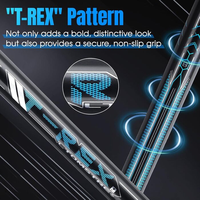 PODAYUDE Білльярдні кийки 3 шт. з карбону, низька відволікаюча лінія, 12.9 мм наконечник, з PU-чохлом, синій