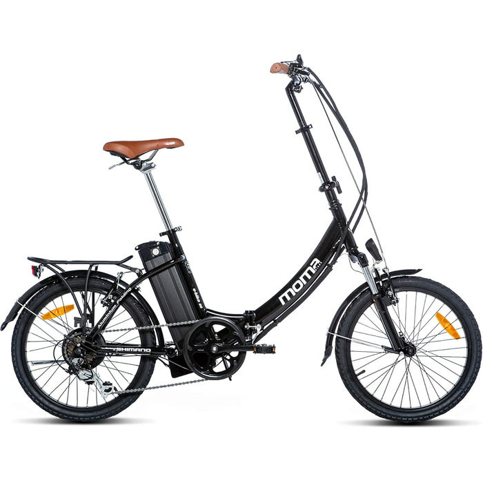 Електровелосипед складаний Moma Bikes Ebike20.2, алюмінієвий, Shimano 7 швидкостей, акумулятор іон-літій 36V 16Ah