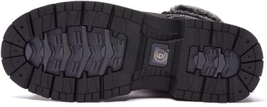 Черевики для туризму та зимові черевики жіночі ANJOUFEMME, водонепроникні та теплі, для активного відпочинку, трекінгу та зимового хайкінгу (42 EU, чорний з хутром)