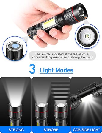 Ліхтарик на голову LED Lsnisni 2000 Люмен, 2 шт. з 6 режимами, водонепроникний IPX5, для дітей та дорослих, з батарейками AAA