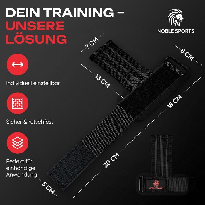 Петлі для тяги NOBLE SPORTS для силових тренувань, з м'якою підкладкою, сталевим болтом, для станового тягнення, пауерліфтингу, бодібілдингу та фітнесу, аксесуар для тренажерного залу, унісекс, чорний