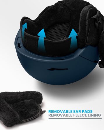 Шлем гірськолижний Outdooraster Skihel Set з маскою та окулярами OTG, блакитний, M