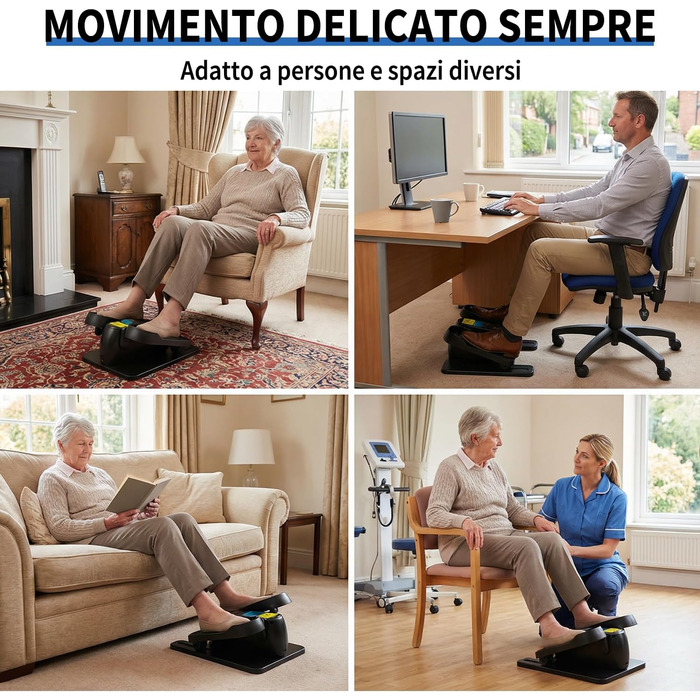 Електричний еліптичний тренажер Amonax для дому, міні крос-тренажер для сидіння, кардіо тренажер під стіл, для людей похилого віку