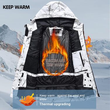 Сніговий костюм чоловічий HOUZONIY (XL, 009WT+Чорний) - комплект 2 шт.