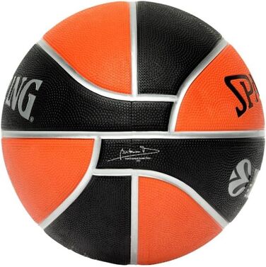Баскетбольний м'яч Spalding Euroleague Varsity TF-150 розмір 7, чорний/помаранчевий, для дорослих, унісекс