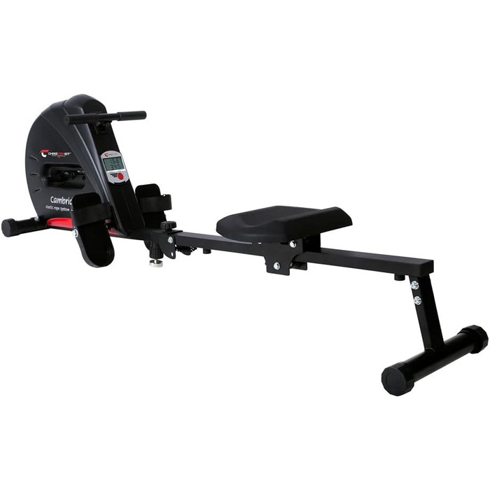 Гребний тренажер Christopeit Sport Cambridge II Black з килимком для підлоги