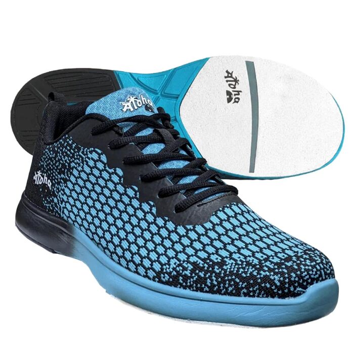 Жіноче/Чоловіче/Юнацьке взуття для боулінгу Aloha HexaGo – для правші та лівші, розмір 39 EU, блакитно-чорне