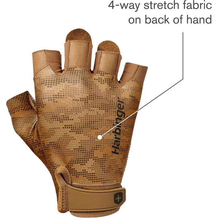 Рукавички Harbinger Pro Gloves - Легкі та гнучкі для підтримання середнього навантаження, унісекс (бежевий, L)
